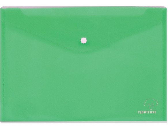 Φάκελος κουμπί Α4 Typotrast Πράσινος