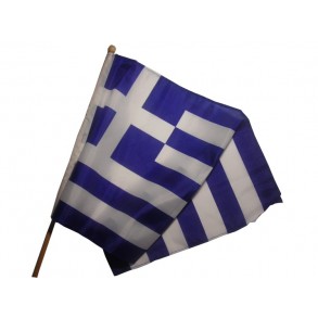 Πάνινη Ελληνική Σημαία σε πλαστικό κοντάρι