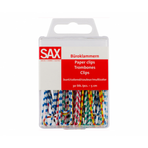 Συνδετήρες χρωματιστοί Sax 808-00 50mm 30τμχ
