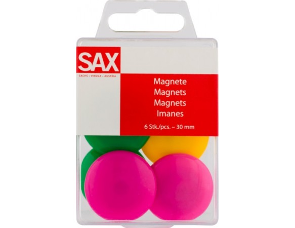 Μαγνητάκια Πίνακα Sax Χρωματιστά 3cm 6τμχ