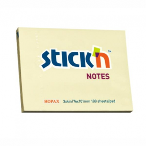 Χαρτιά Αυτοκόλλητα Stick'N Κίτρινο 101χ76 100Φ.
