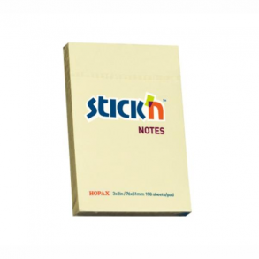 Χαρτιά Αυτοκόλλητα Stick'N Κίτρινο 50χ76 100Φ.