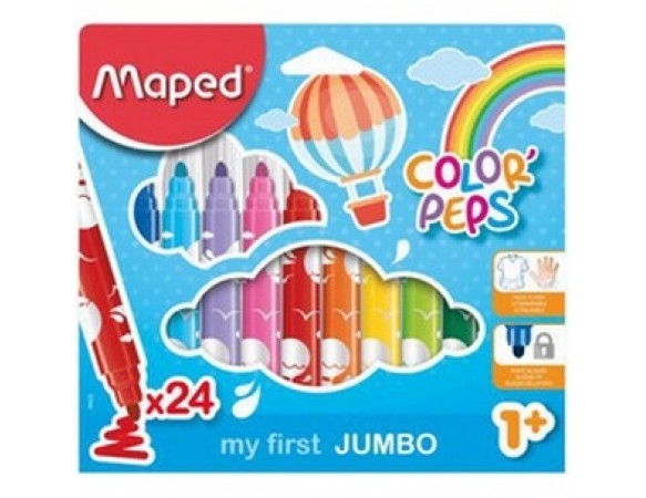 Μαρκαδόροι Maped Color'Peps Maxi 24 Χρωμάτων
