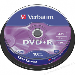 DVD+R Verbatim 4.7GB 16X 10Τ. CB 43498