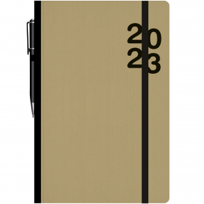 Ημερολόγιο 2023 ημερήσιο δεμένο Eco 10 x 14cm λάστιχο και στυλό