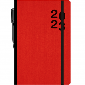 Ημερολόγιο 2023 ημερήσιο δεμένο Eco 14 x 21cm λάστιχο και στυλό