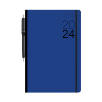Ημερολόγιο 2024 ημερήσιο δεμένο Eco 12 x 17cm λάστιχο και στυλό