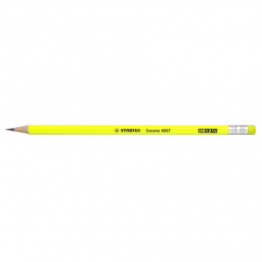 Μολύβι STABILO 4907 με γόμα  fluo yellow