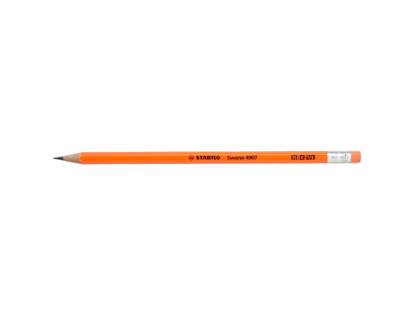 Μολύβι STABILO 4907 με γόμα  fluo orange