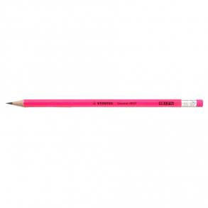 Μολύβι STABILO 4907 με γόμα  fluo pink