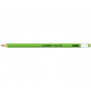 Μολύβι STABILO 4907 με γόμα  fluo green