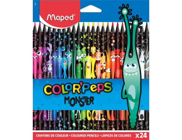 Ξυλομπογιές Maped Color'Peps Monster 24τμχ