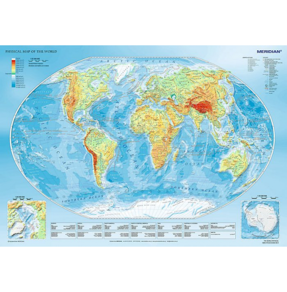 Παζλ Trefl:Physical map of the world 1000 pcs 10463