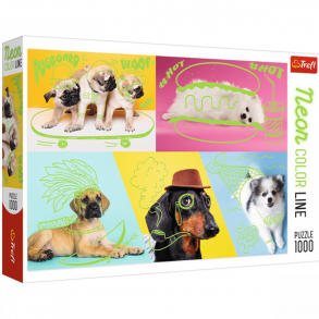 Παζλ Trefl:Neon Color Line: Cool Dogs 1000pcs 10578