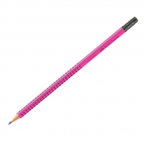 Μολύβι Faber - Castell grip ροζ με Γόμα