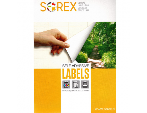 Ετικέτες Sorex αυτοκόλλητες 70x42,3mm A4
