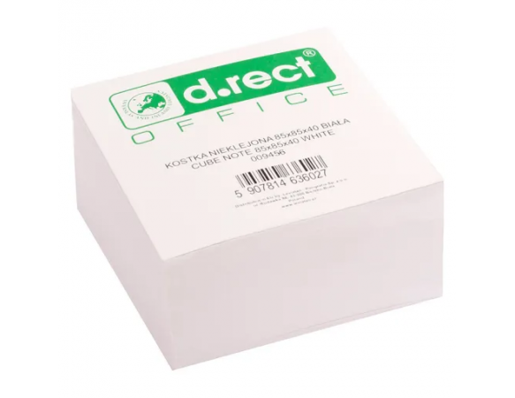 Κύβος d.rect με χαρτάκια 85×85 λευκά