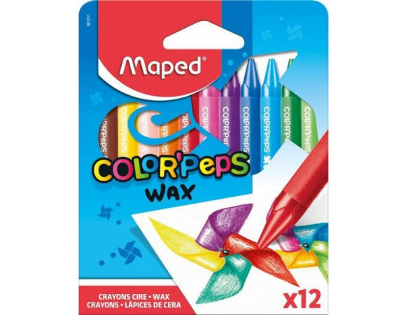 Κηρομπογιές Maped Color Peps Wax 12 Χρώματα