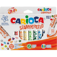 Carioca Stamperello Πλενόμενοι Μαρκαδόροι  Jumbo 12 Χρώματα