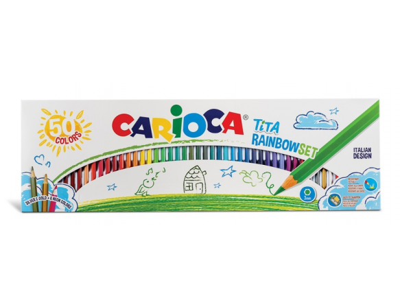 Ξυλομπογιές  Carioca Tita Rainbow  Σετ 50τμχ