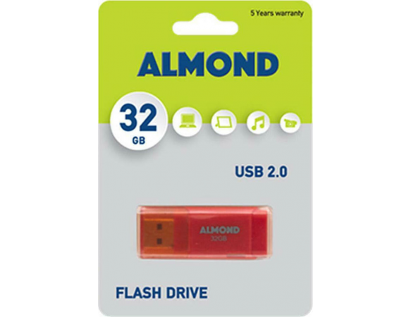 Almond Prime 32GB USB 2.0 Stick Πορτοκαλί