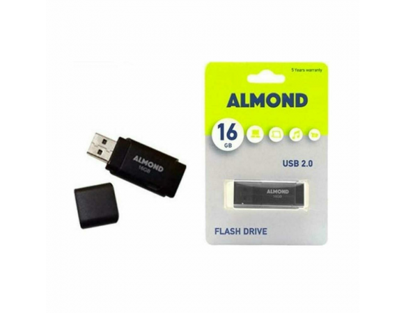 Almond Prime 16GB USB 2.0 Stick Μαύρο
