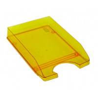 Δίσκος Γραφείου Metron Διάφανος Πλαστικός Fluo Πορτοκαλί