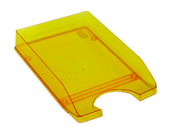 Δίσκος Γραφείου Metron Διάφανος Πλαστικός Fluo Πορτοκαλί