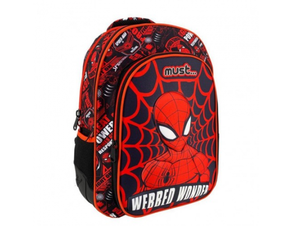 Σχολική Τσάντα Πλάτης Δημοτικού Must Spiderman Webbed Wonder με 3 Θήκες