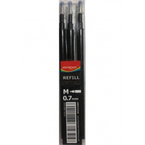 Keyroad Frixion Ανταλλακτικό Μελάνι για Στυλό σε Μαύρο χρώμα 0,7mm 3τμχ